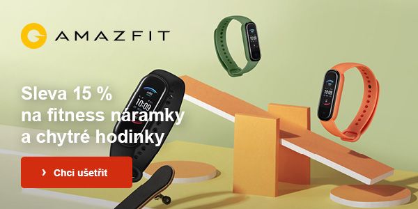 Sleva 15 % na fitness náramky a chytré hodinky značky Amazfit