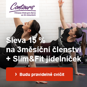 Contours - 15% sleva na 3měsíční členství v Contours Fitness Clubech pro ženy + SLIM & FIT jídelníček a zdravá svačinka jako dárek